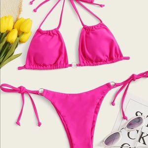 Shein hot pink bikini